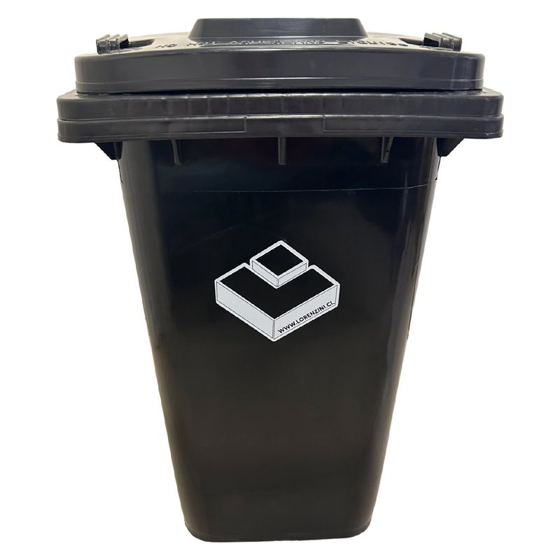 LORENZINI - Contenedor Basurero 240 Lts Negro con ruedas