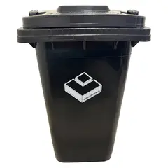 LORENZINI - Contenedor Basurero 240 Lts Negro con ruedas