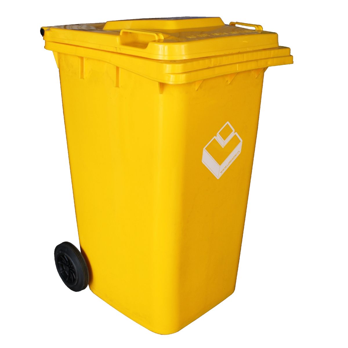 LORENZINI - Contenedor Basurero 240 Lts Amarillo con ruedas