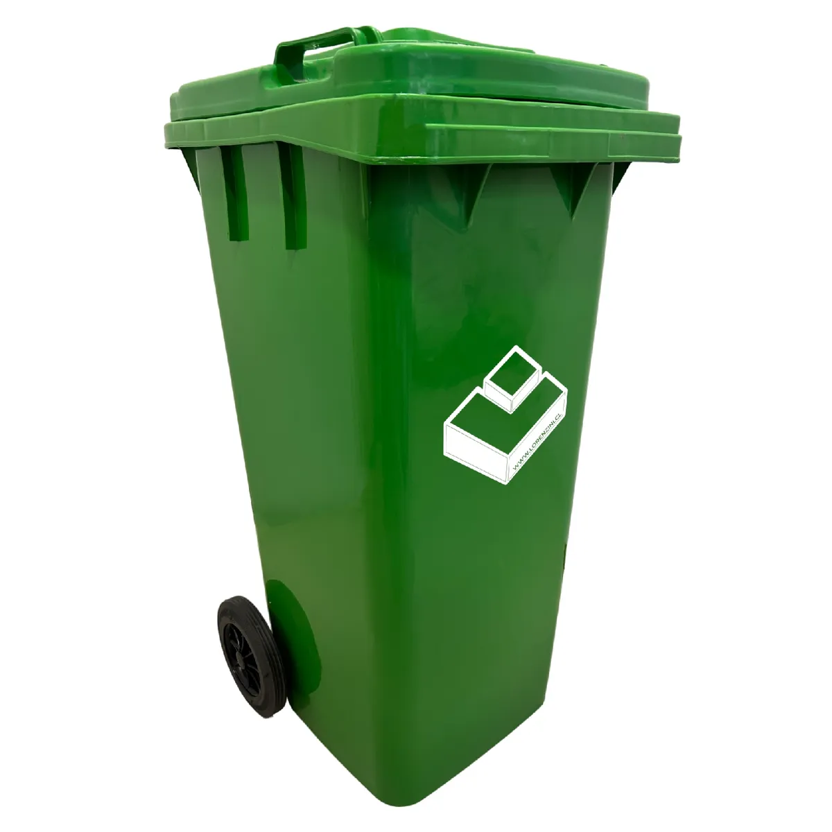 LORENZINI - Contenedor Basurero 120 Lts Verde con ruedas
