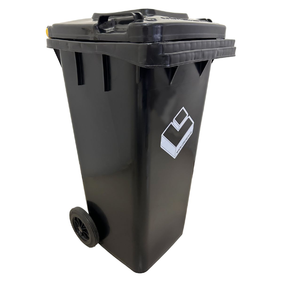 LORENZINI - Contenedor Basurero 120 Lts Negro con tapa/rueda
