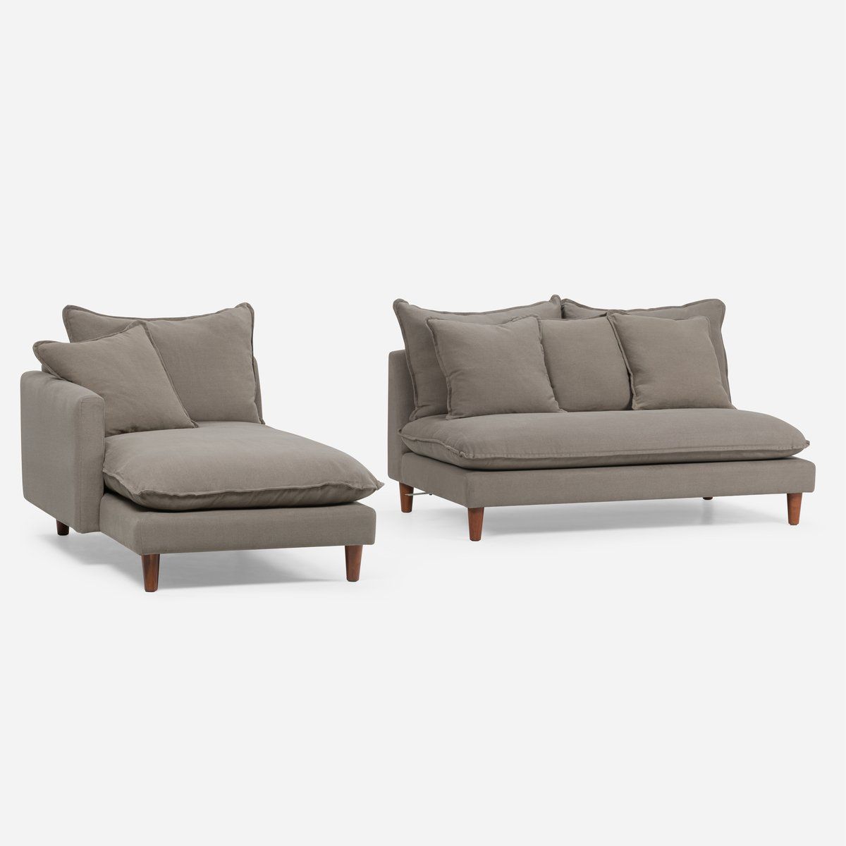 ROSEN - Sofá Seccional Rosen Dunster Izquierdo Tela Smoke