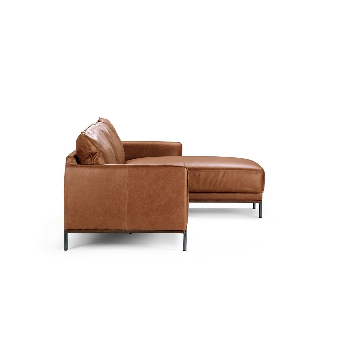 ROSEN - Sofá Seccional Rosen Westwood Derecho Cuero Camel