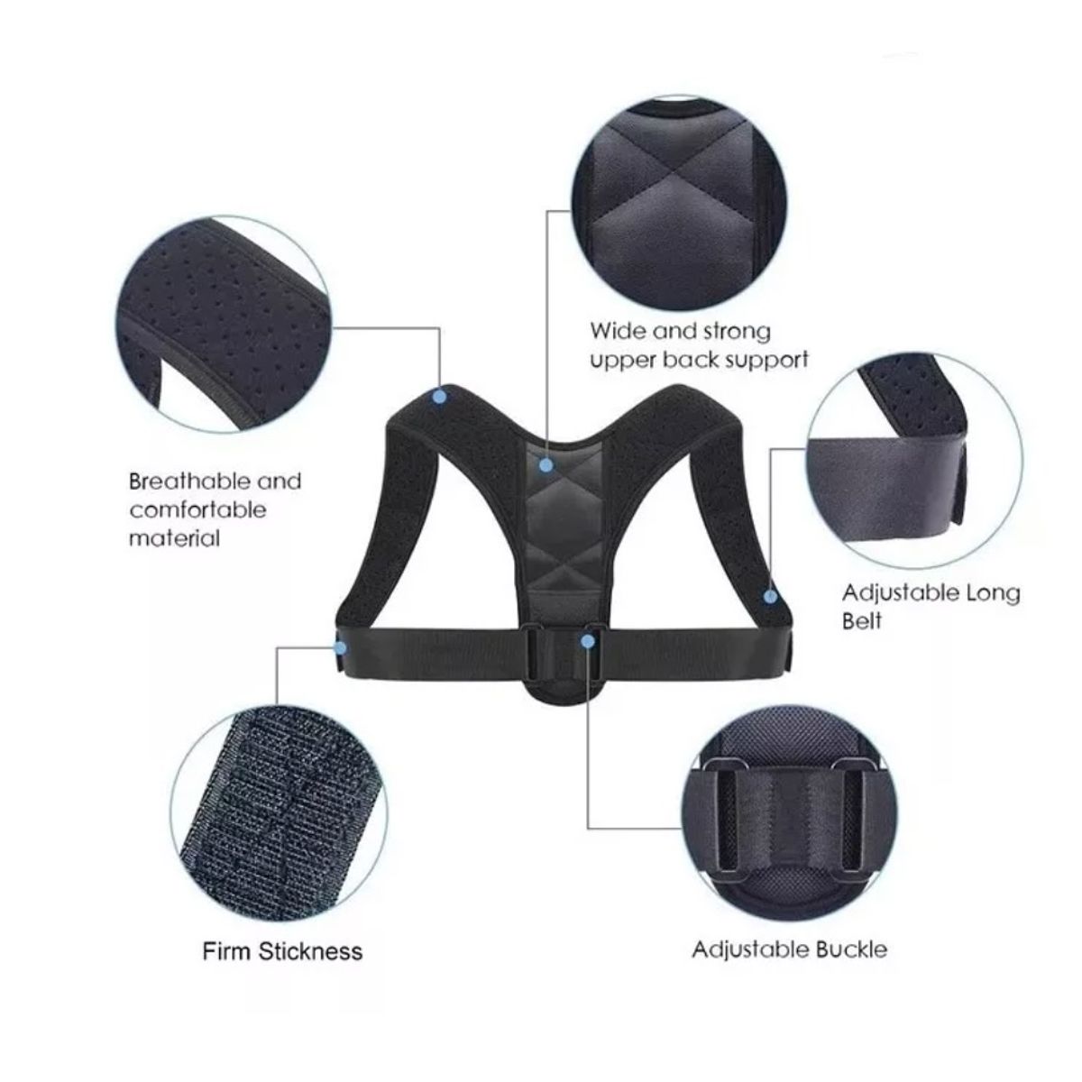 GENERICO - Corrector De Postura Soporte Espalda Clavícula