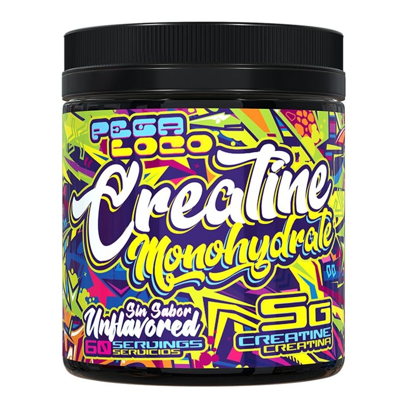 PEGA LOCO - Pega Loco - Creatina Monohidrato Sin Sabor 300g 60sv