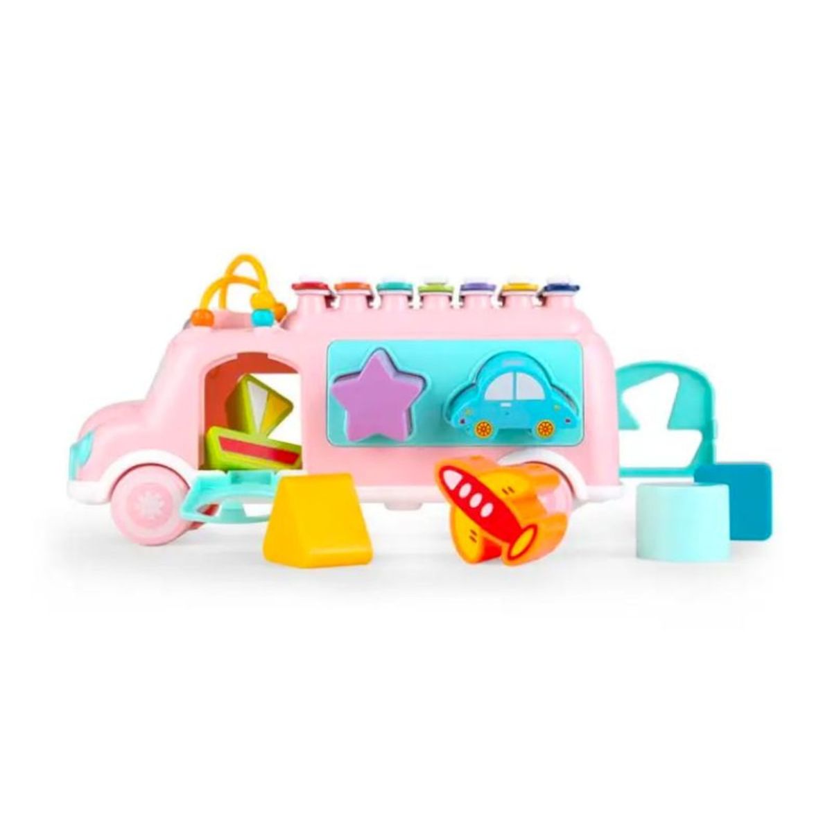 MUNDINFANS - BUS con Xilófono y piezas encaje rosado