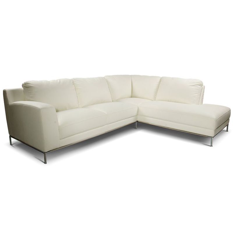 ROSEN - Sofá Seccional Rosen Kris Derecho Cuero Ivory