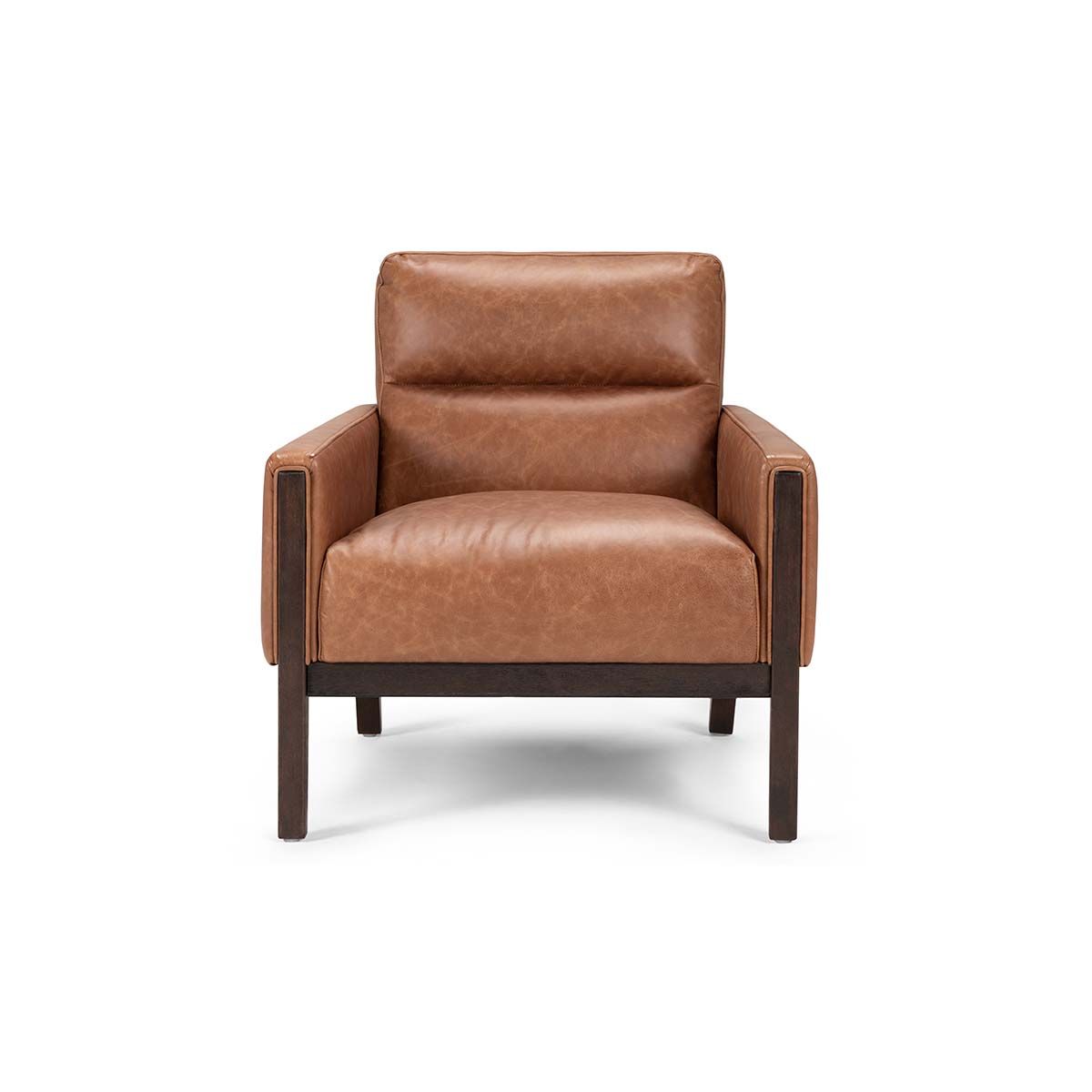 ROSEN - Poltrona Rosen Timber Cuero Camel