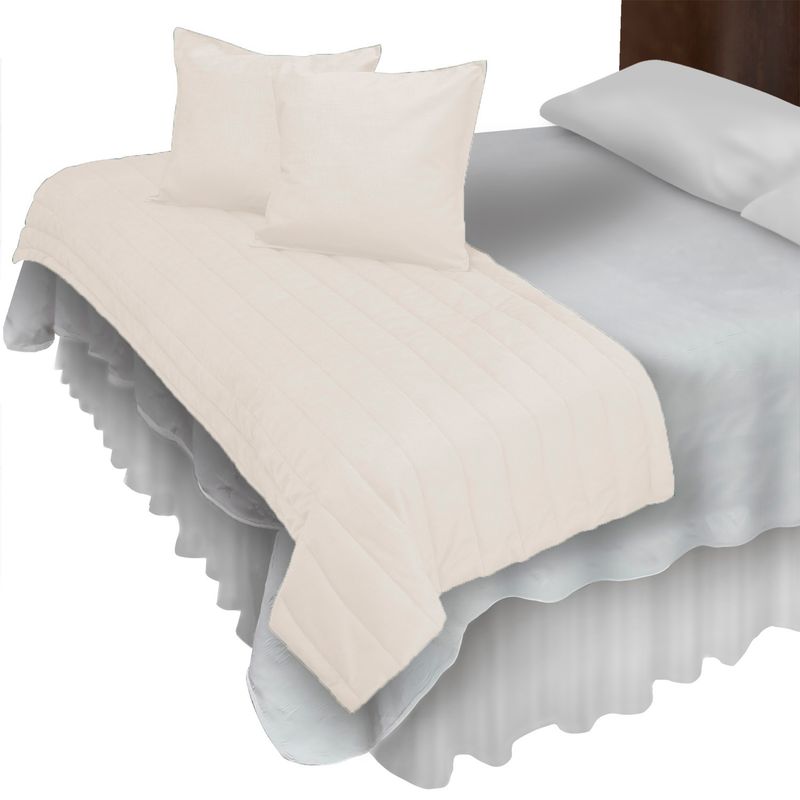 MALLORCA - Piecera Con Fundas Sk Velvet Crudo Reversible