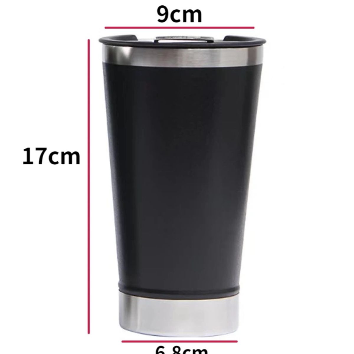 GENERICO - Vaso Térmico Cervecero Acero Inox Frio Y Caliente Premium MORADO