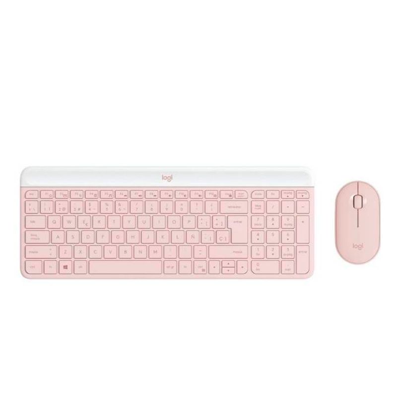 LOGITECH - Teclado Con Mouse Logitech Slim Combo MK470 Rosa