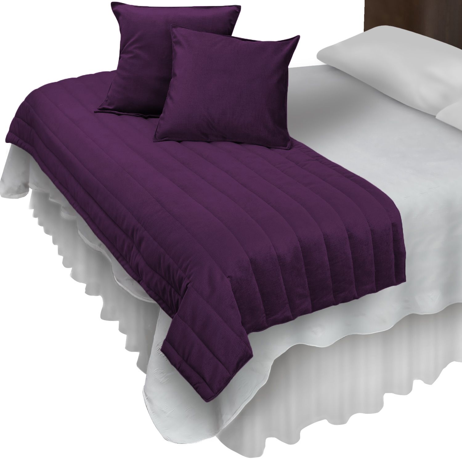 Piecera Con Fundas Sk Velvet Morado Reversible Sodimac Chile