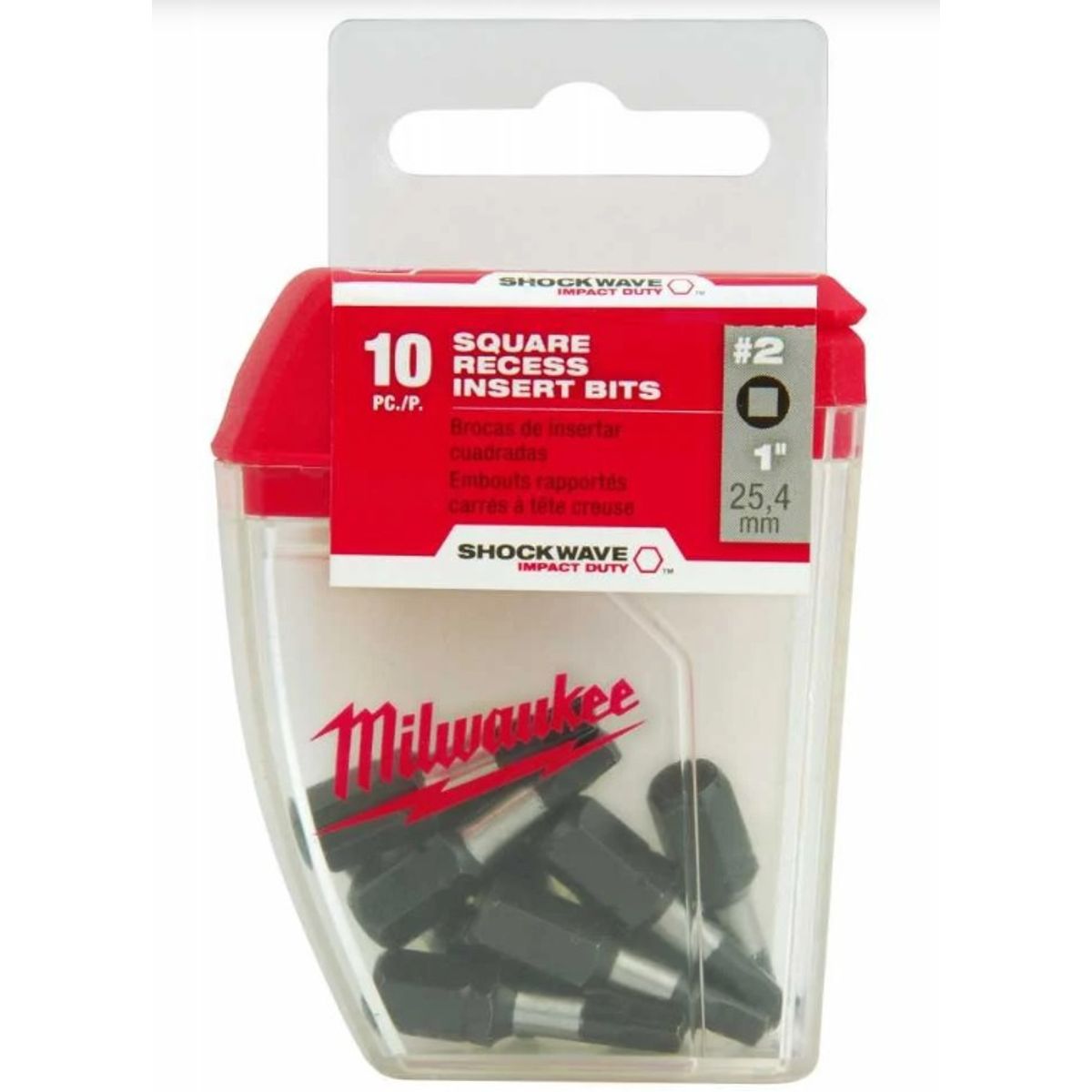 MILWAUKEE - Juego De Puntas Brocas Cuadradas 10 Pzs 48-32-5008