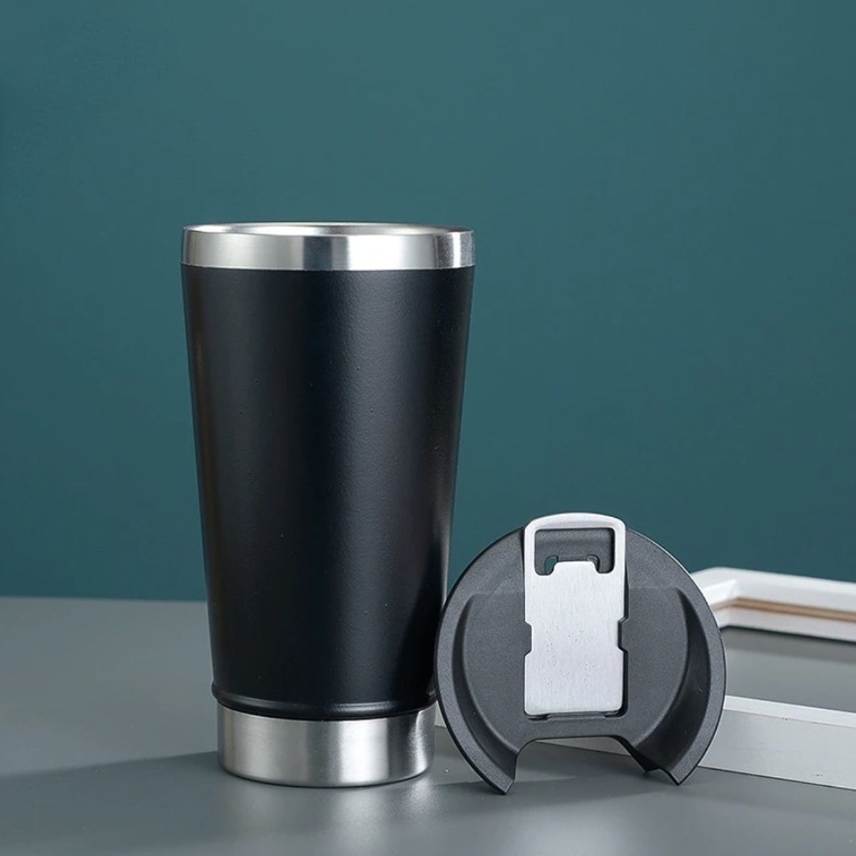 GENERICO - Vaso Térmico Cervecero Acero Inox Frio Y Caliente Premium Rosado