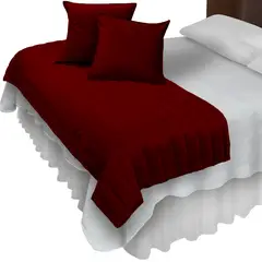 MALLORCA - Piecera Con Fundas Velvet Bordo Reversible