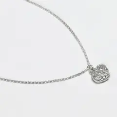 ROSETT - Collar rolo colgante de corazón bombe Plata 925