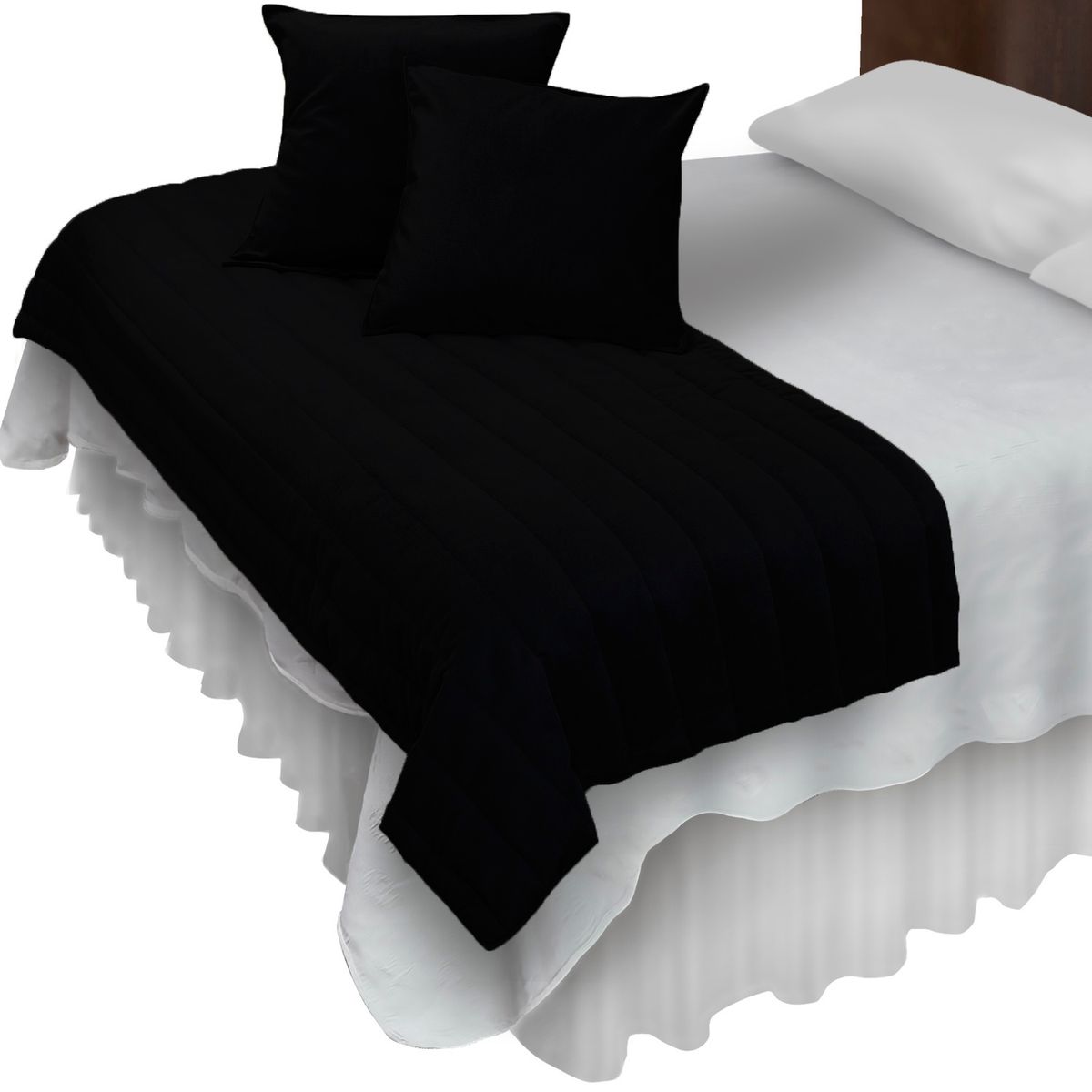 MALLORCA - Piecera Con Fundas Sk Velvet Black Reversible