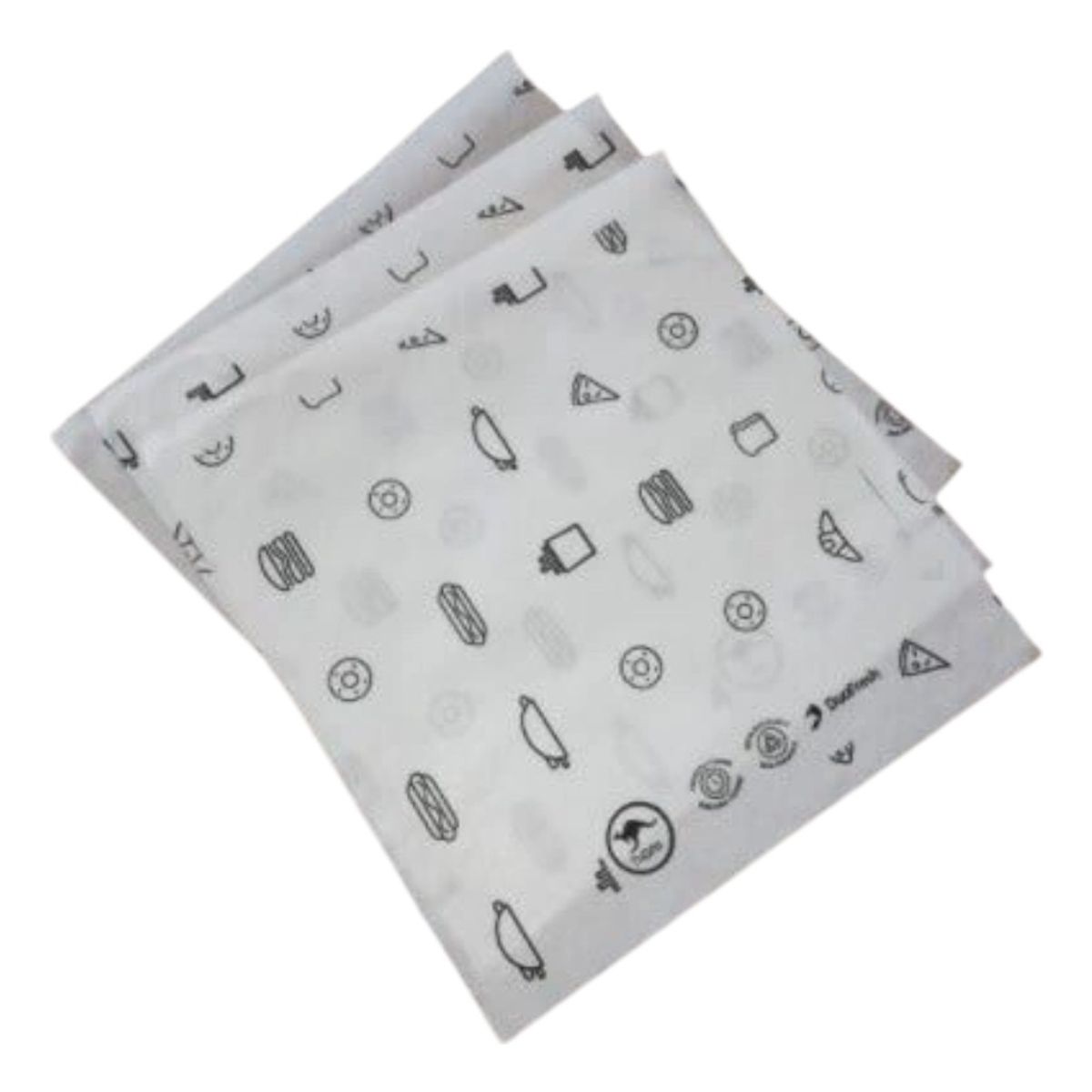 GENERICO - Papel Antigrasa O Acoplado 20x20 Cm 100 Unidades