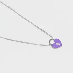 ROSETT - Collar groumet con dije de candado en forma de corazón