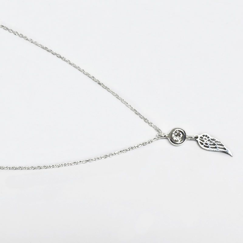 ROSETT - Collar limada con colgante punto de luz con ala