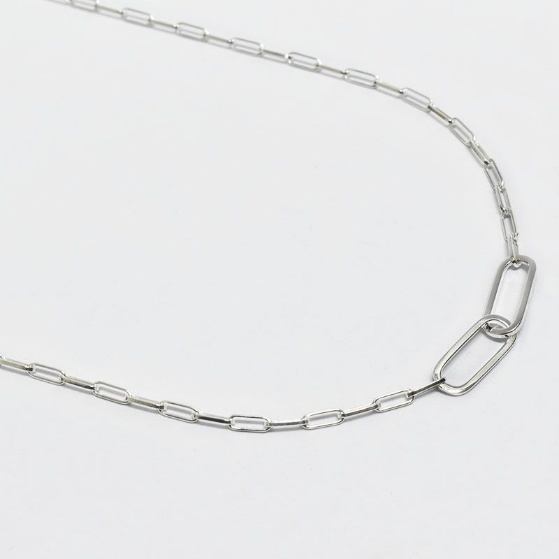 ROSETT - Collar limada con dos eslabones Plata 925