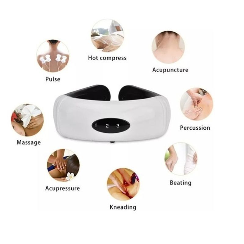 GENERICO - Masajeador De Cuello Electro Estimulador Cervical