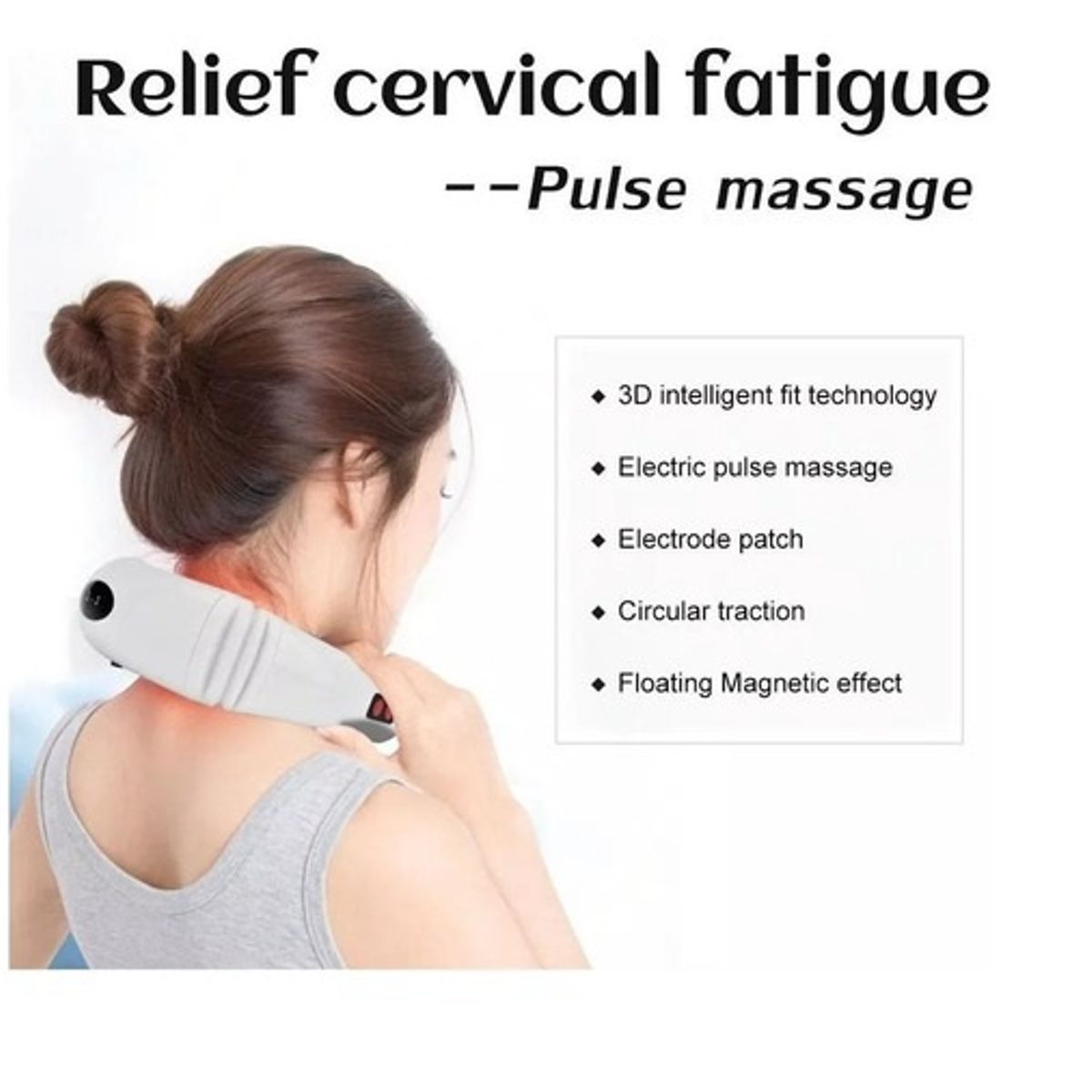 GENERICO - Masajeador De Cuello Electro Estimulador Cervical