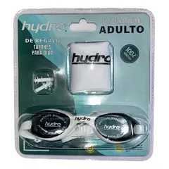HYDRO - Set Natación Adulto Hydro®: Gorra + Lentes + Tapones Oído