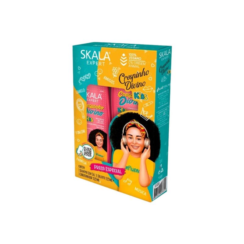 SKALA - Kit Shampoo + Acondicionador Crespinho Divino Skala 650 Ml