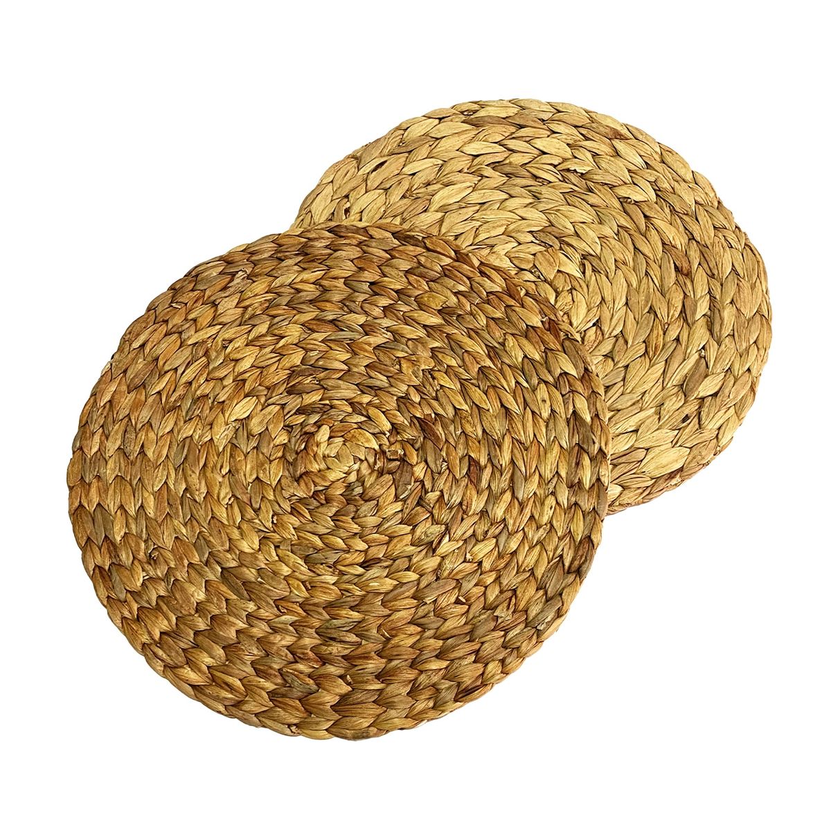 KAWI - Set 2 Manteles Individuales De 38 Cm Redondos Fibra Natural