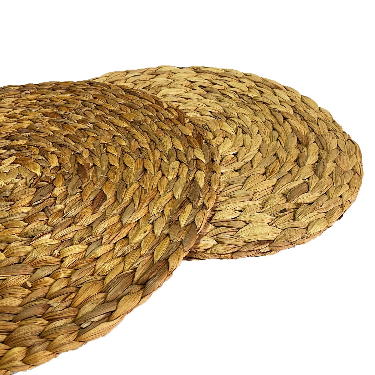 KAWI - Set 2 Manteles Individuales De 38 Cm Redondos Fibra Natural