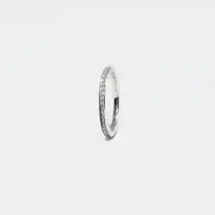 ROSETT - Anillo cintillo en circones Plata ley 925