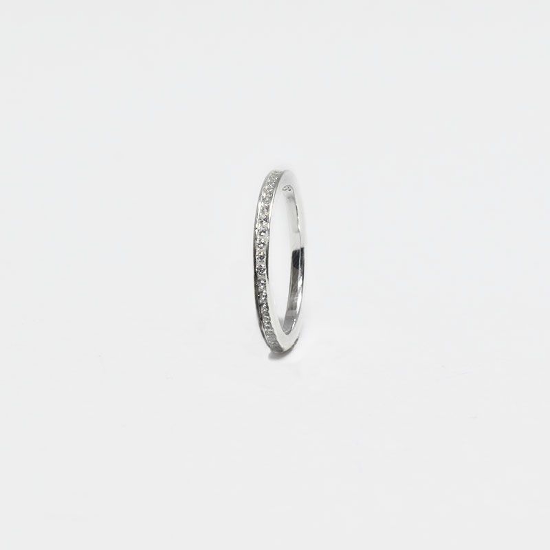 ROSETT - Anillo cintillo en circones Plata ley 925