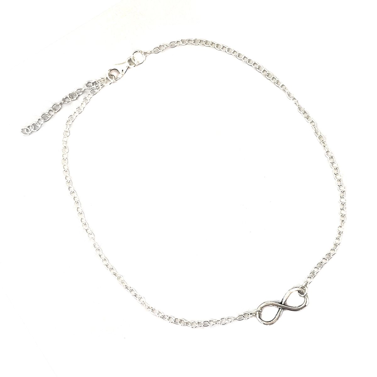 ANDREA COGGIOLA JOYAS - Tobillera Eslabones Infinito Plata Fina 925