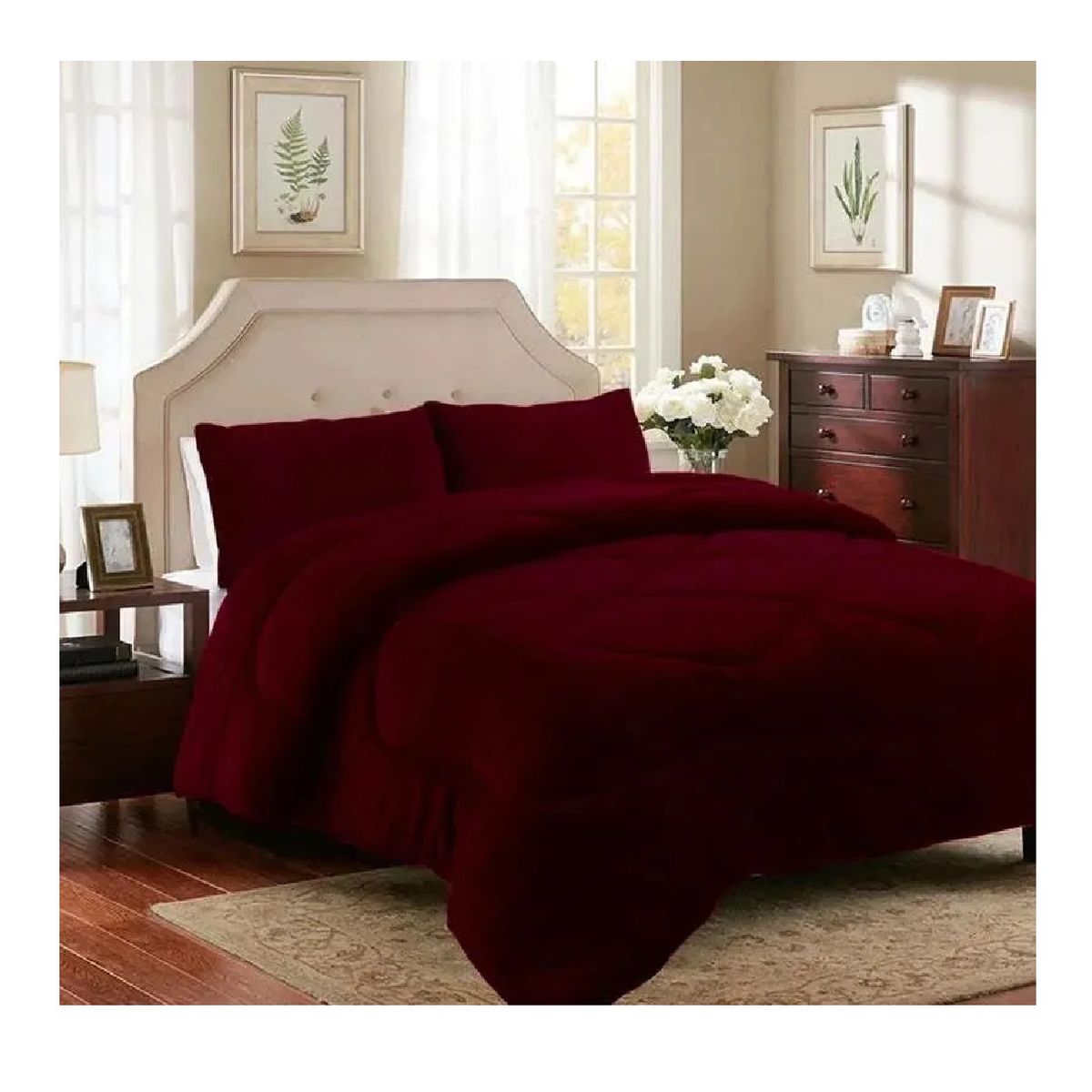 GENERICO - Cobertor con Chiporro Plush 2 Plazas 230x250 cm Burdeo