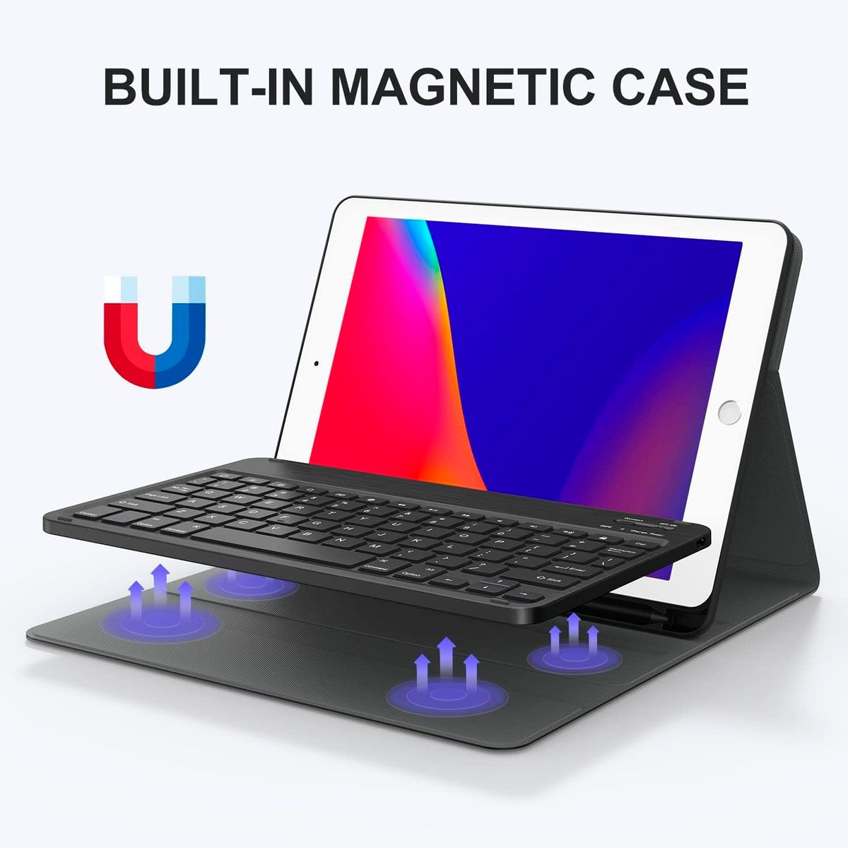 JOIGO - Funda Con Teclado Para iPad 10.9 4 5ta G Con Ranura Negro