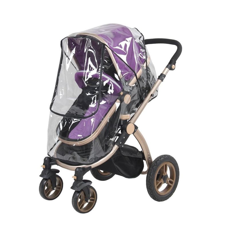 GENERICO - Cubre Coche de Bebe Impermeable Transparente con cierre