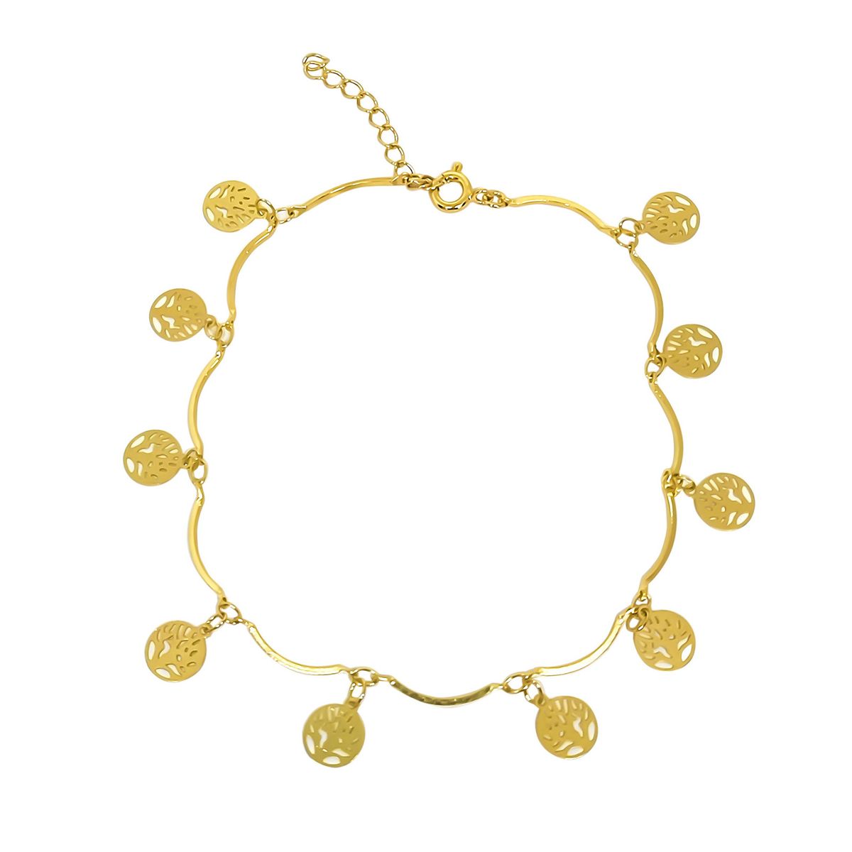 ANDREA COGGIOLA JOYAS - Tobillera Árbol De La Vida Enchapado Oro 18K