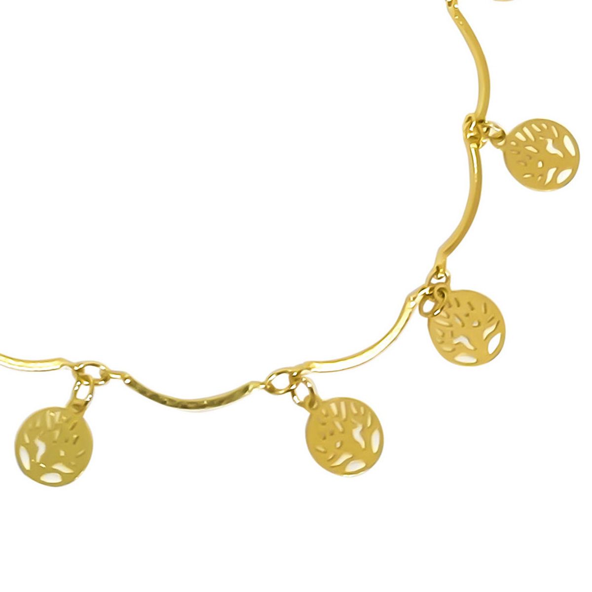 ANDREA COGGIOLA JOYAS - Tobillera Árbol De La Vida Enchapado Oro 18K