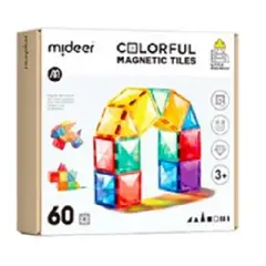 MIDEER - Juego De Construccion Magnetico 60 piezas-