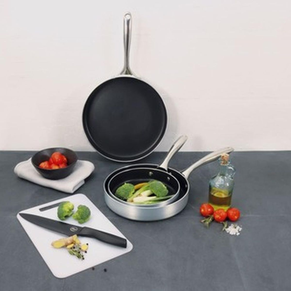 ILKO - Sarten 28 Cm Antiadherente Silver Industrial Ilko