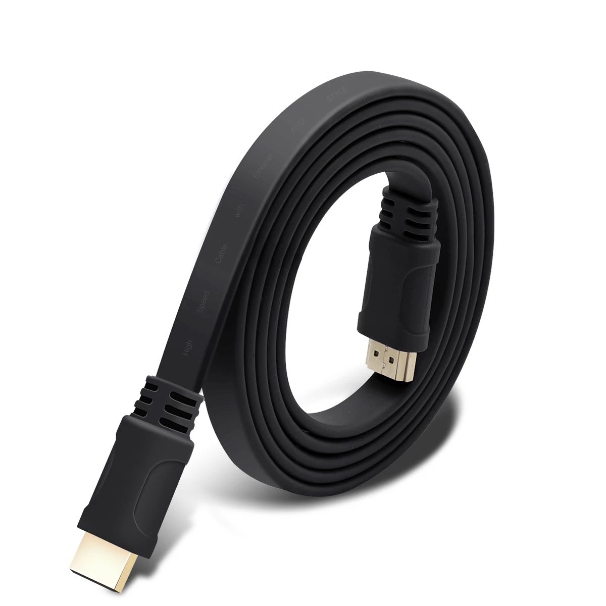 DBLUE - Cable HDMI Plano de 3 Metros con Compatibilidad 4K/FHD FT30 - Negro
