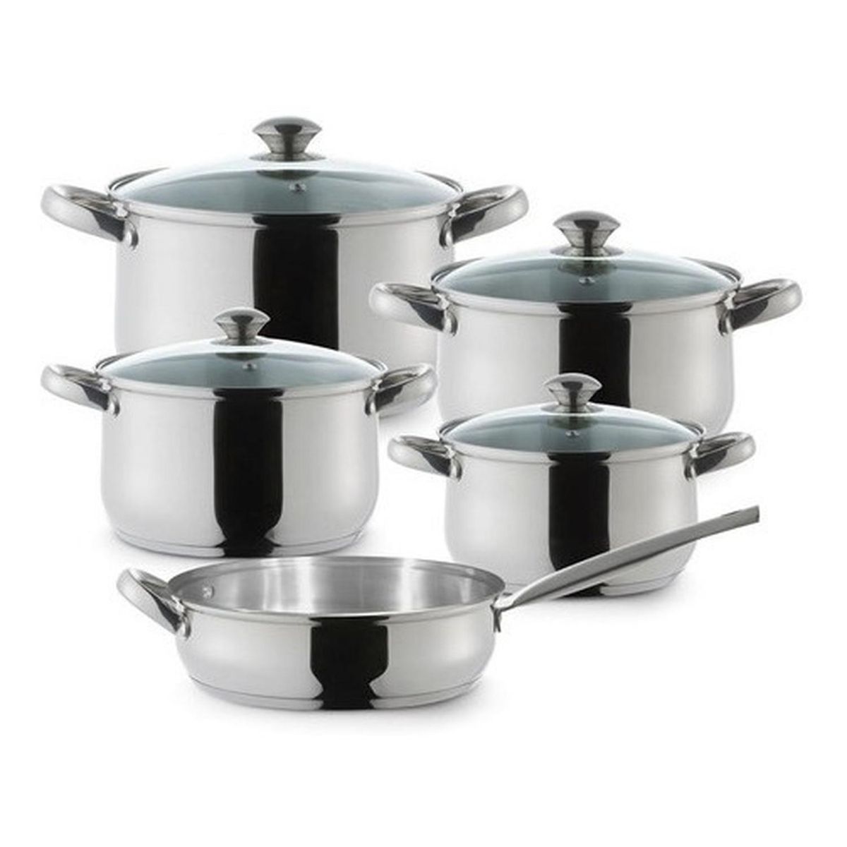 ILKO - Bateria De Cocina 9 Pzs Acero Inoxidable Prime Ilko