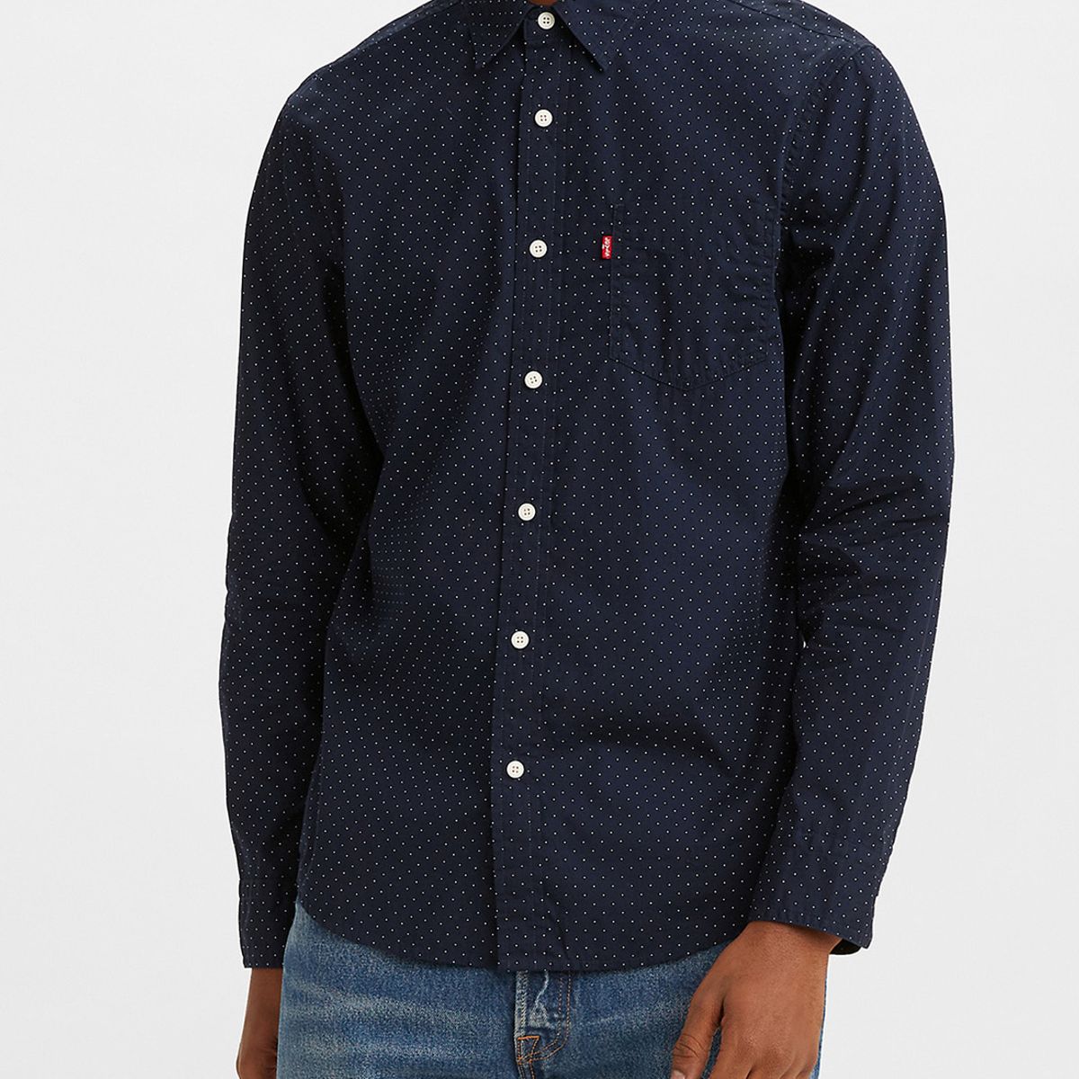 LEVIS - Camisa Puntos Hombre Regular Fit Azul Levis