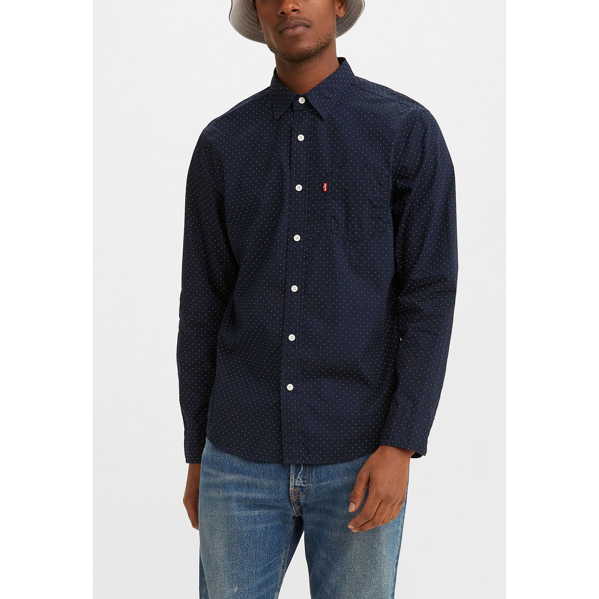LEVIS - Camisa Puntos Hombre Regular Fit Azul Levis