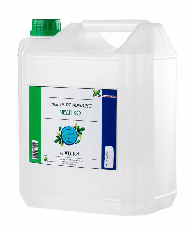 Aceite De Masajes Neutro Sin Fragancia - Bidon 5 Litros
