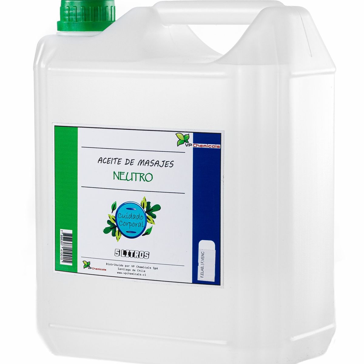 VP CHEMICALS - Aceite De Masajes Neutro Sin Fragancia - Bidon 5 Litros