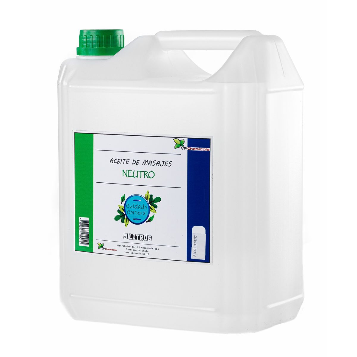 VP CHEMICALS - Aceite De Masajes Neutro Sin Fragancia - Bidon 5 Litros