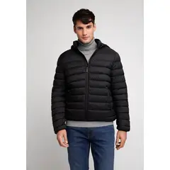 PERRY ELLIS - Parka Ligera Acolchada Negra