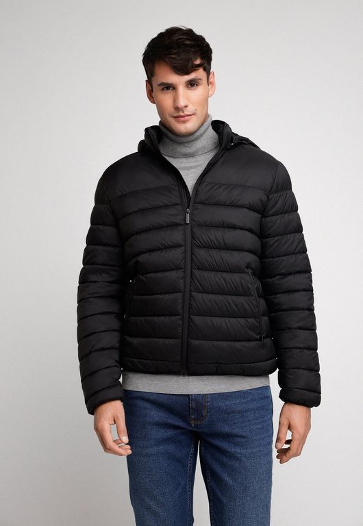 Parka Ligera Acolchada Negra